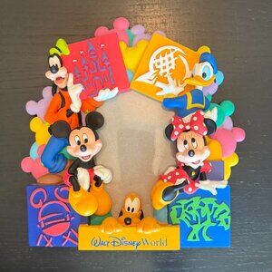 Disney Walt Disney World 3D Picture Frame 4" x 6" Resin Four Parks Mickey